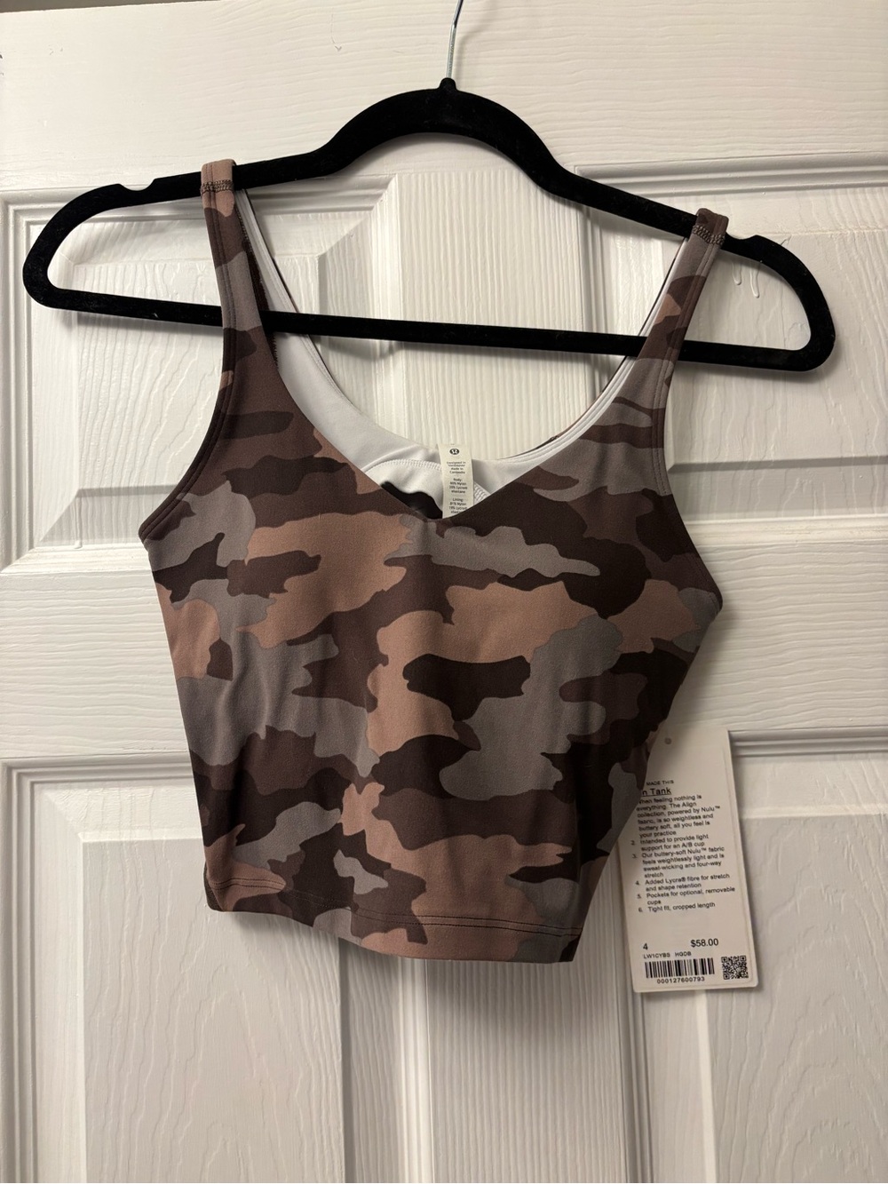 lululemon athletica Brown and Gray Camo Align Tank
